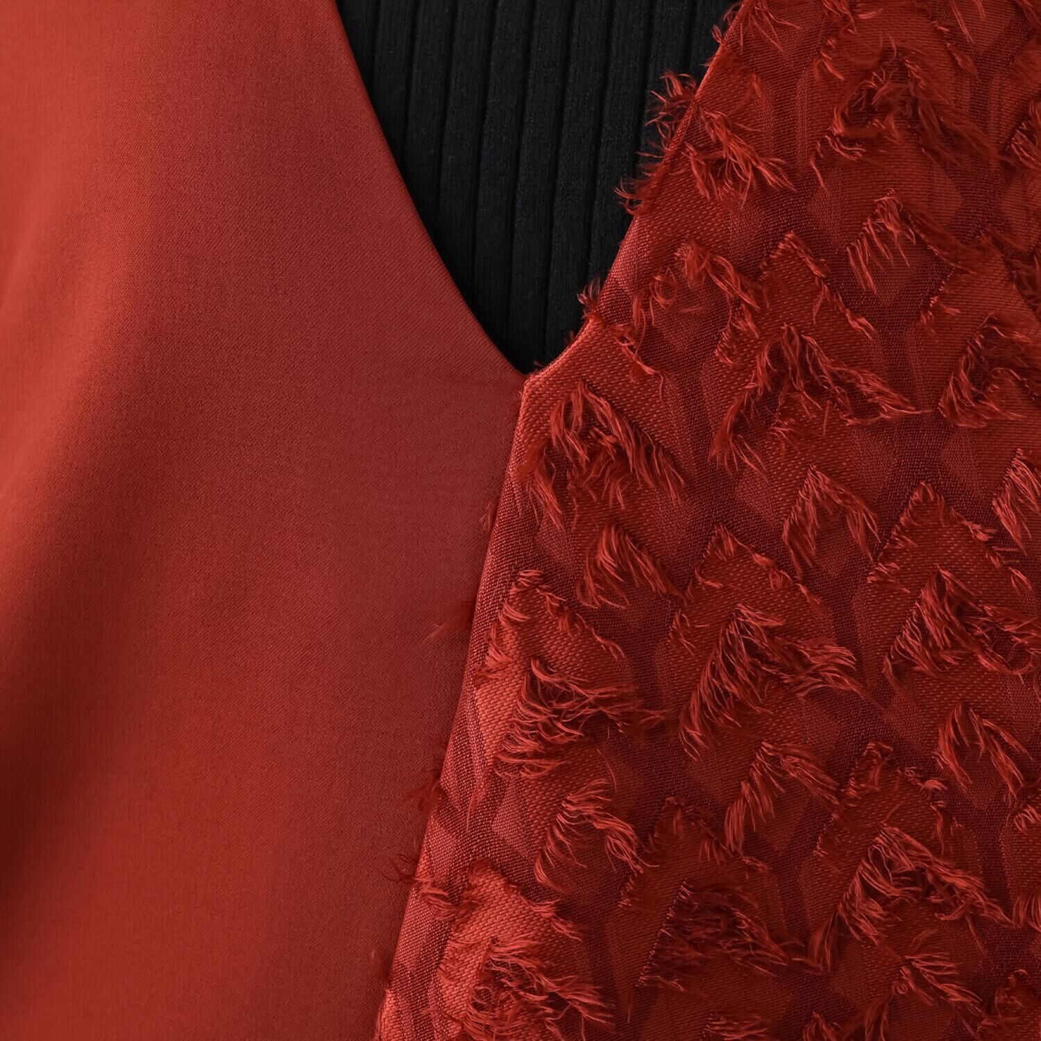 コモエリークローゼット 異素材でメリハリ ジャンパードレス