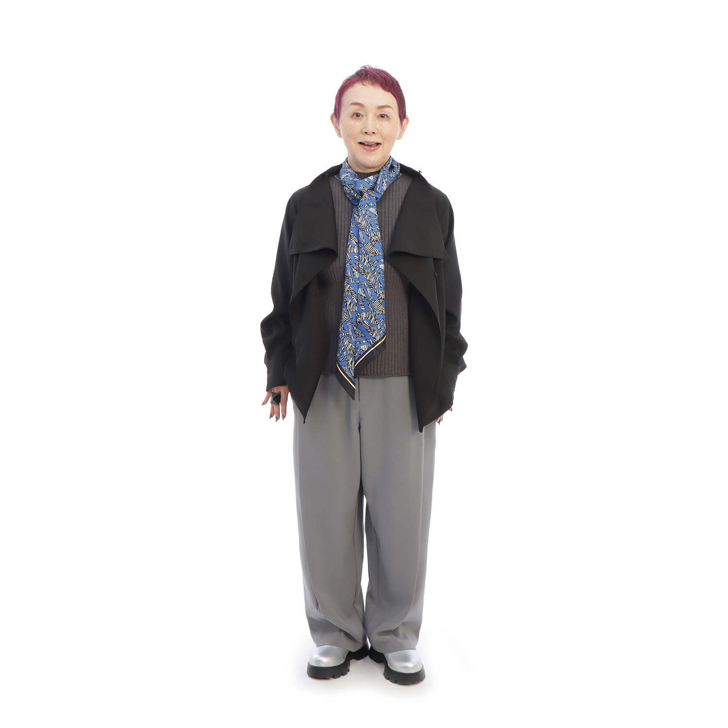 コモエリークローゼット アシメボタンが映える ブラウス