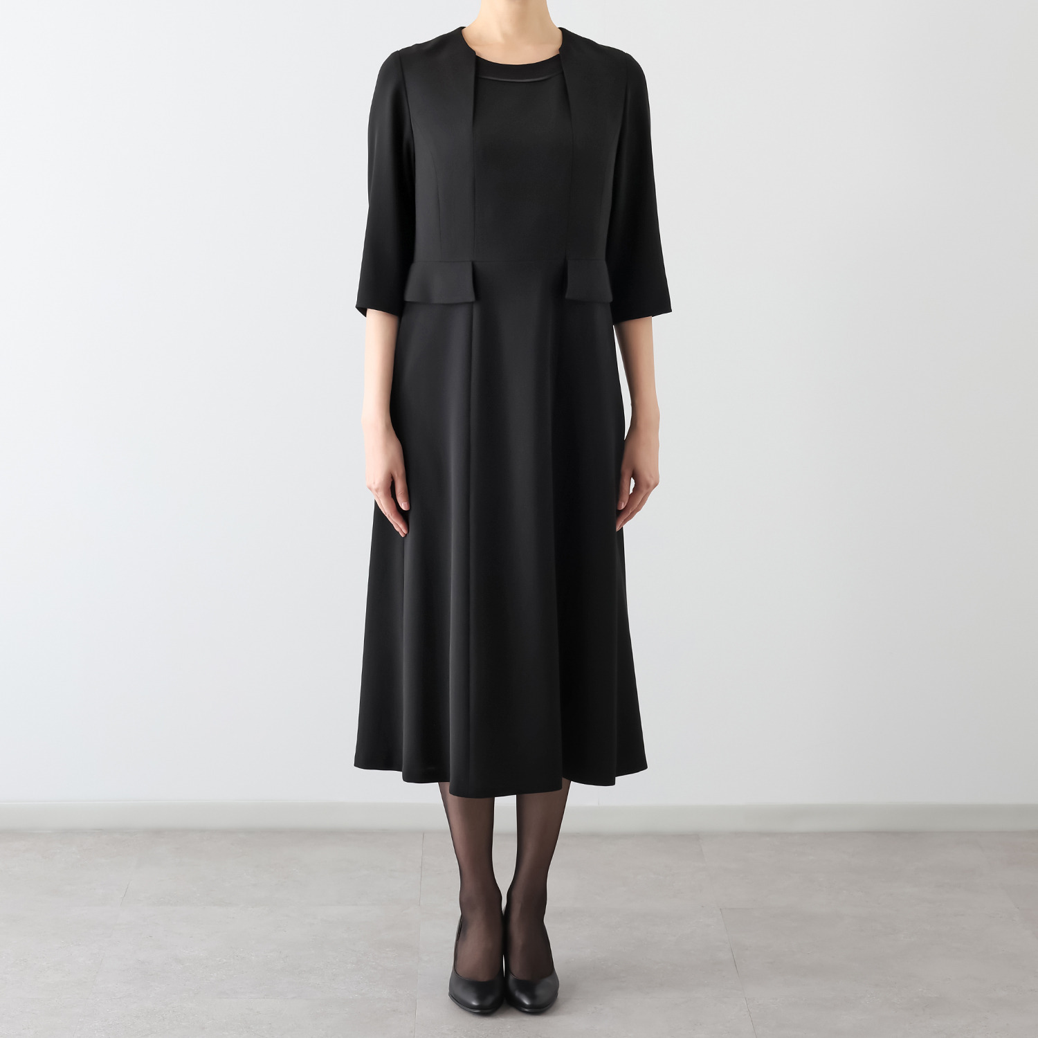 ニュイ ブラックフォーマル 洗濯機で洗える ロング丈アンサンブル 着丈：１１８〜１２０ｃｍ