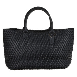 トーチ 合成皮革 編み込みデザイン トートバッグ