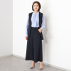 エアリーフェアリー ストレッチカルゼ 飾りベルトワイドパンツ