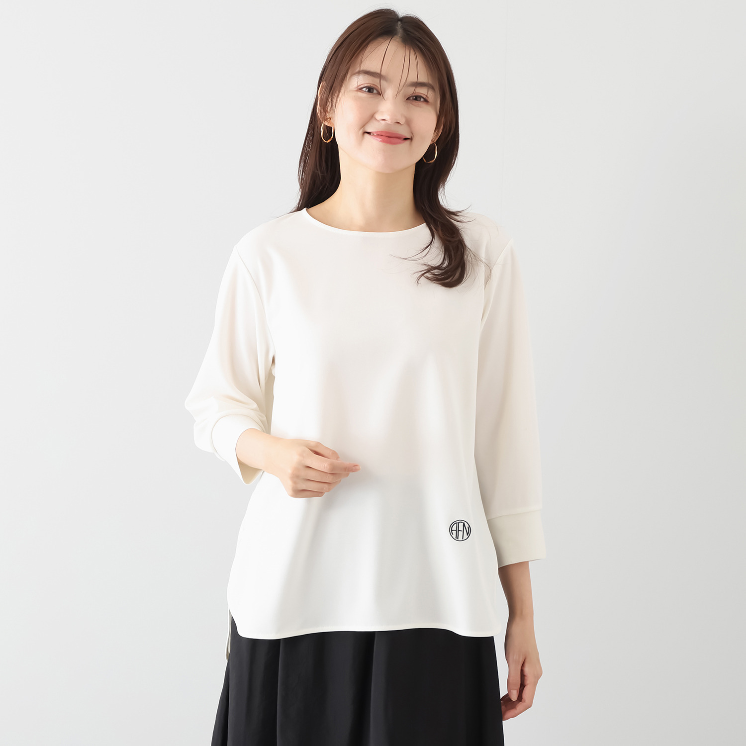 エアリーフェアリー きれいめクルーネック ラウンドヘムプルオーバー