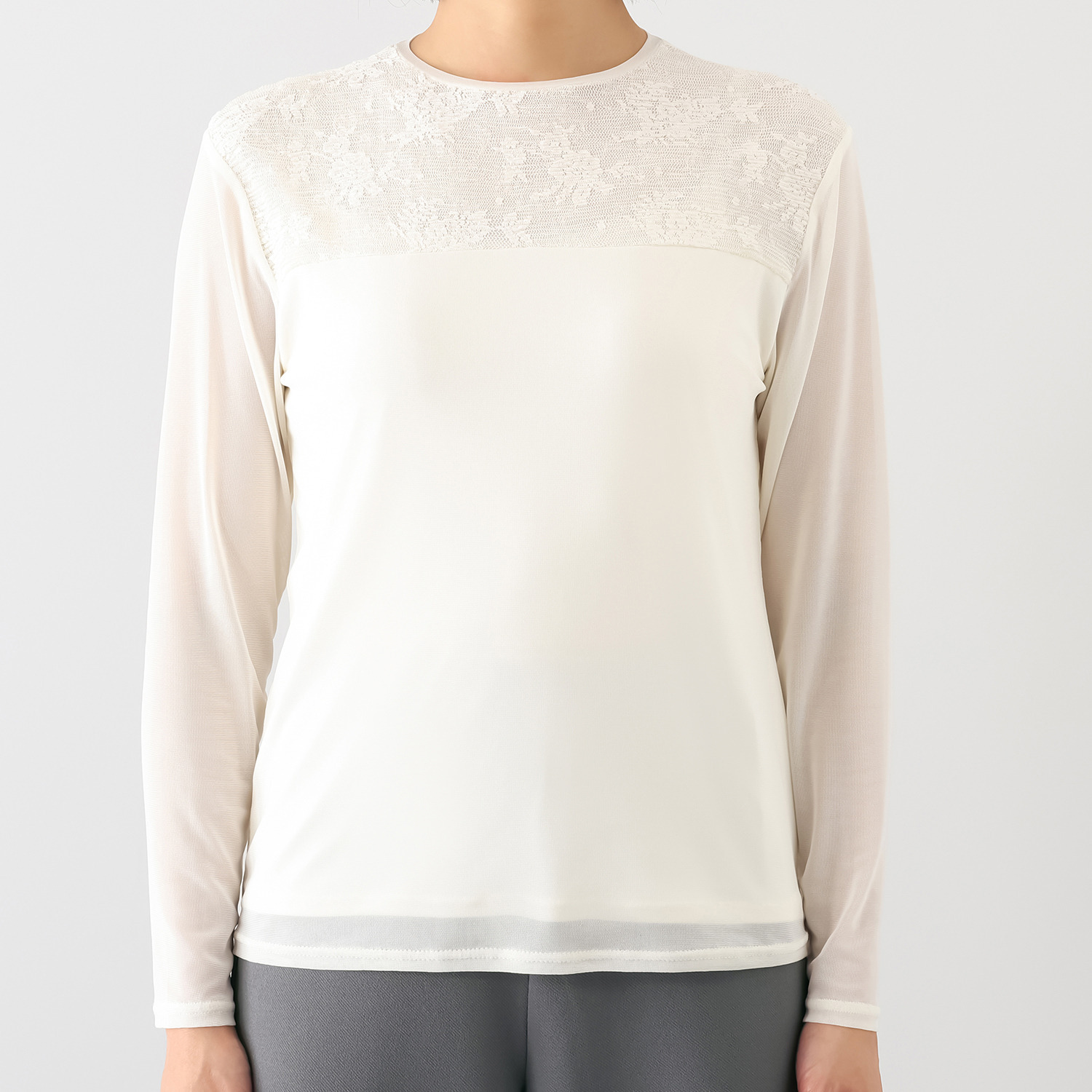 エアリーフェアリー スパンコールレース アクセント プルオーバー