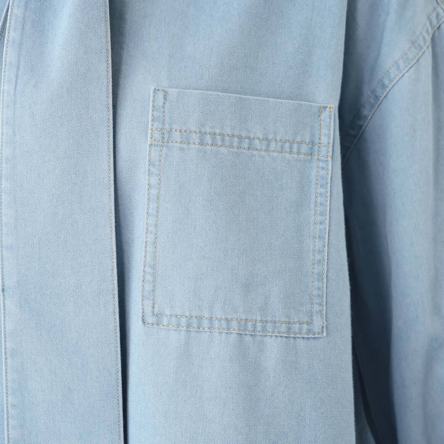 エアリーフェアリー ボウタイ付 デニムシャツ