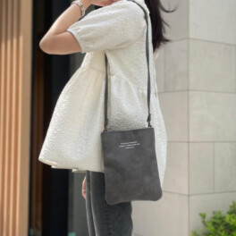 ラフィール マットな質感 二層ショルダーバッグ