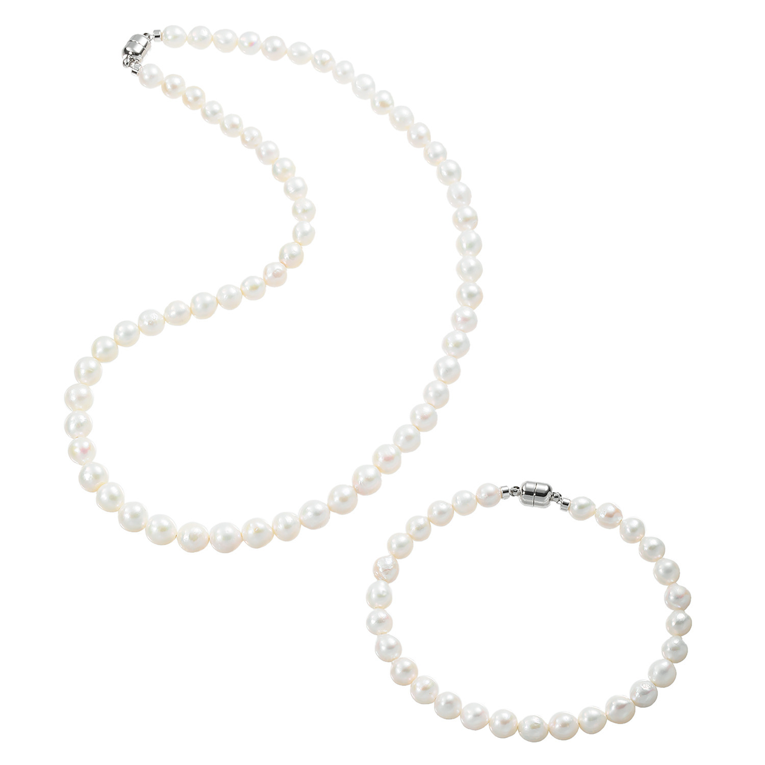 グランシフォレ 淡水パール ネックレス＆ ブレスレットセット