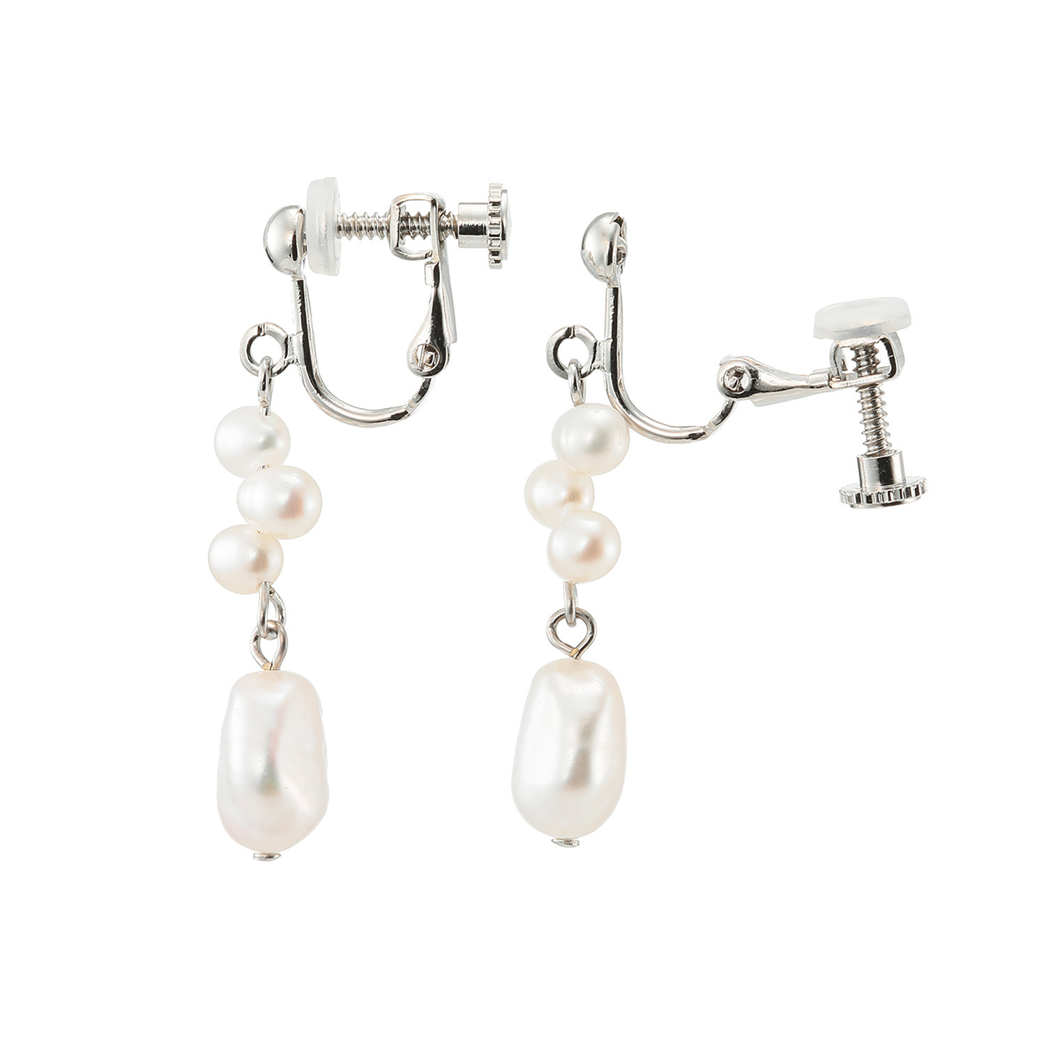 グランシフォレ 淡水パール スウィング イヤリング／ピアス