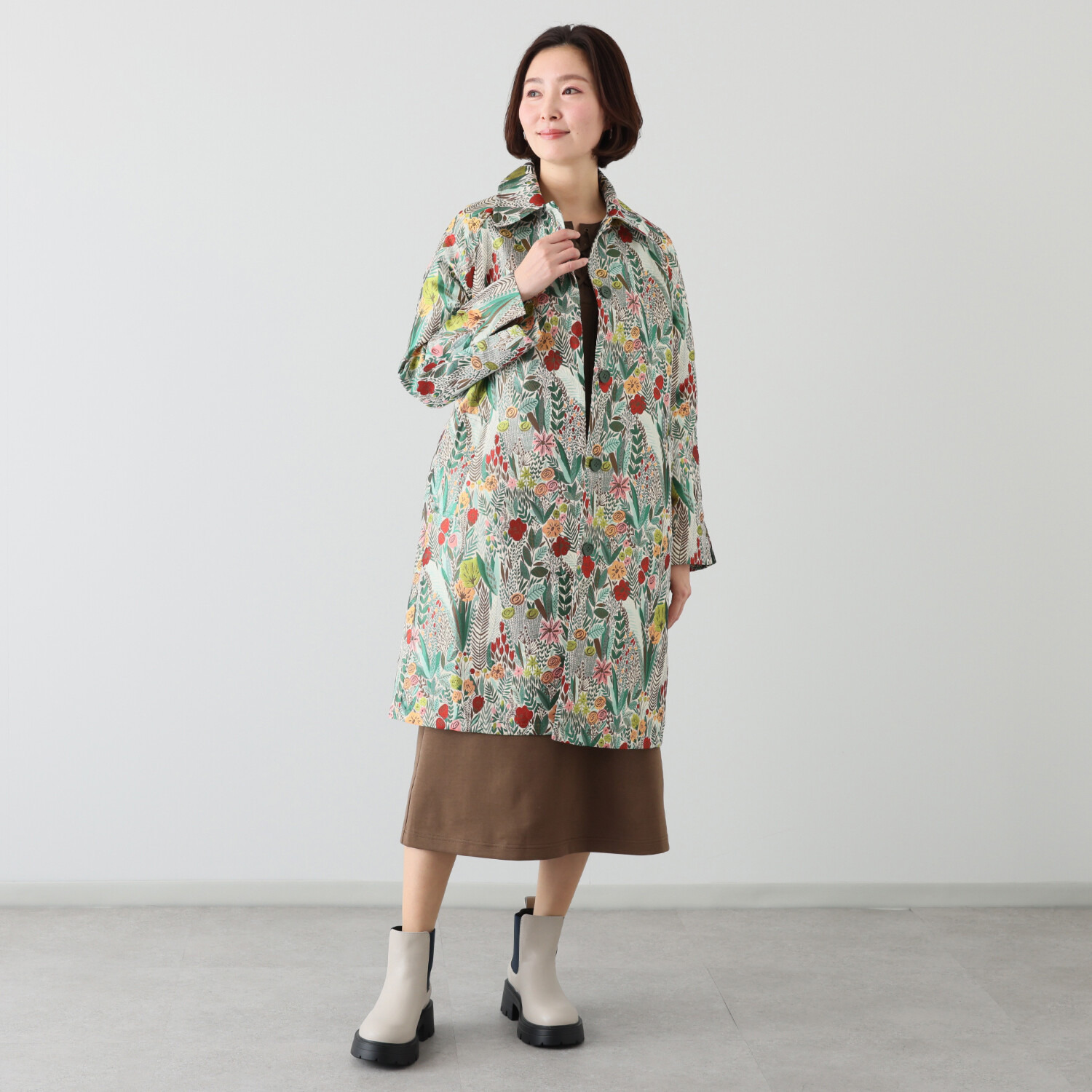 キョウコ　ヒガ ゴブラン風 スプリングコート