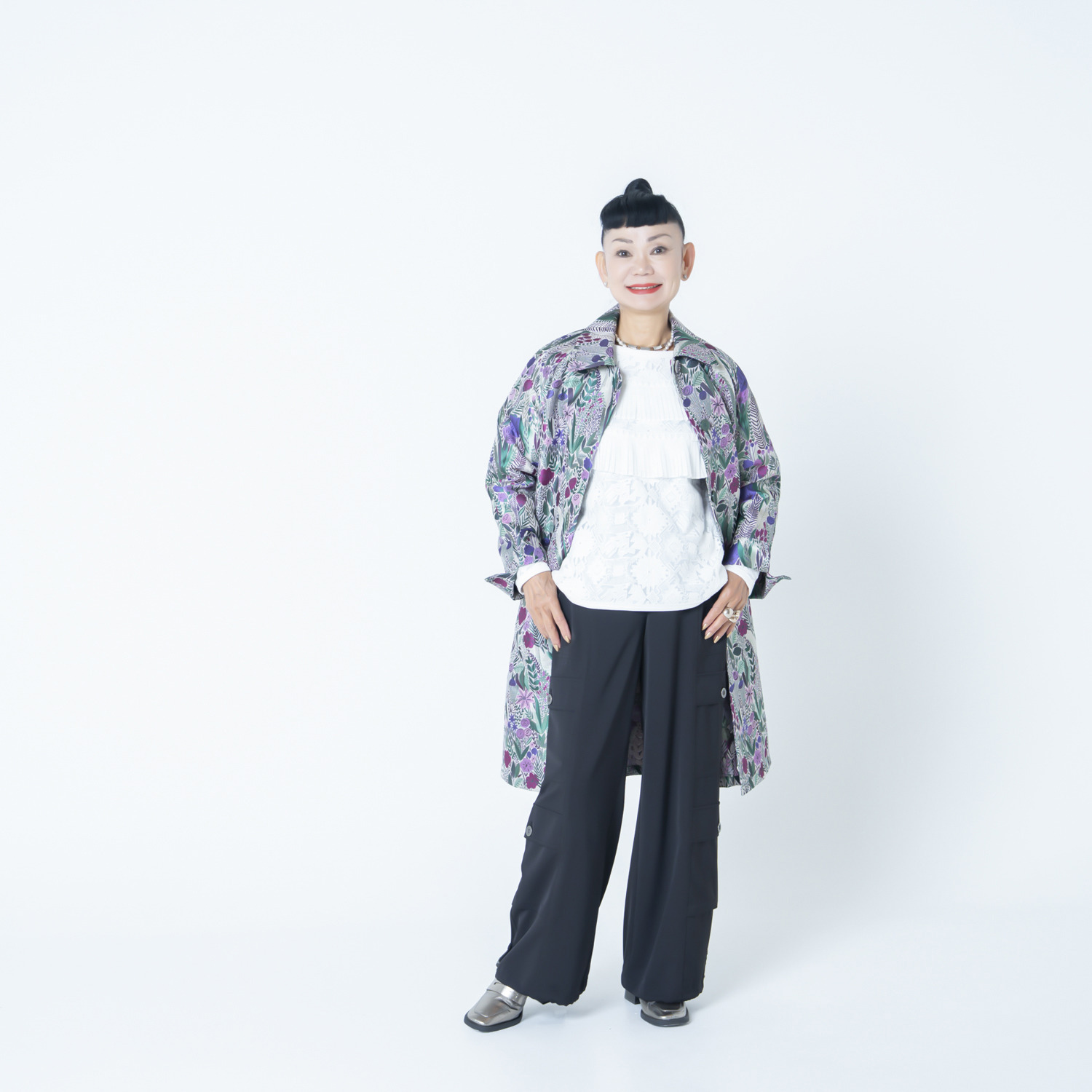 キョウコ　ヒガ ゴブラン風 スプリングコート