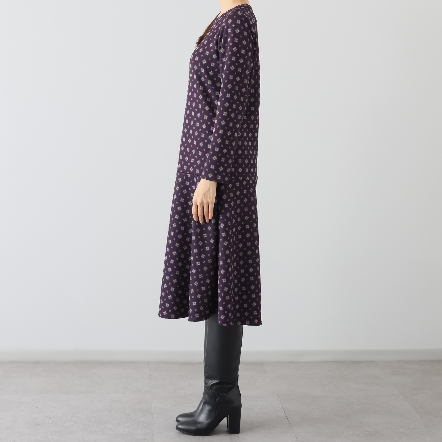 ダジュール フレアーシルエット エレガントワンピース