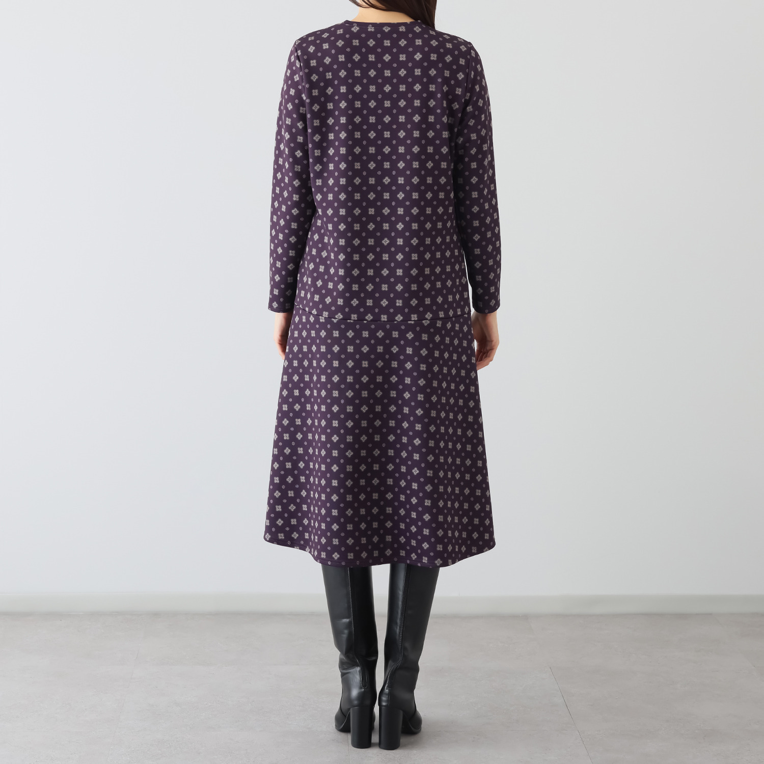 ダジュール フレアーシルエット エレガントワンピース