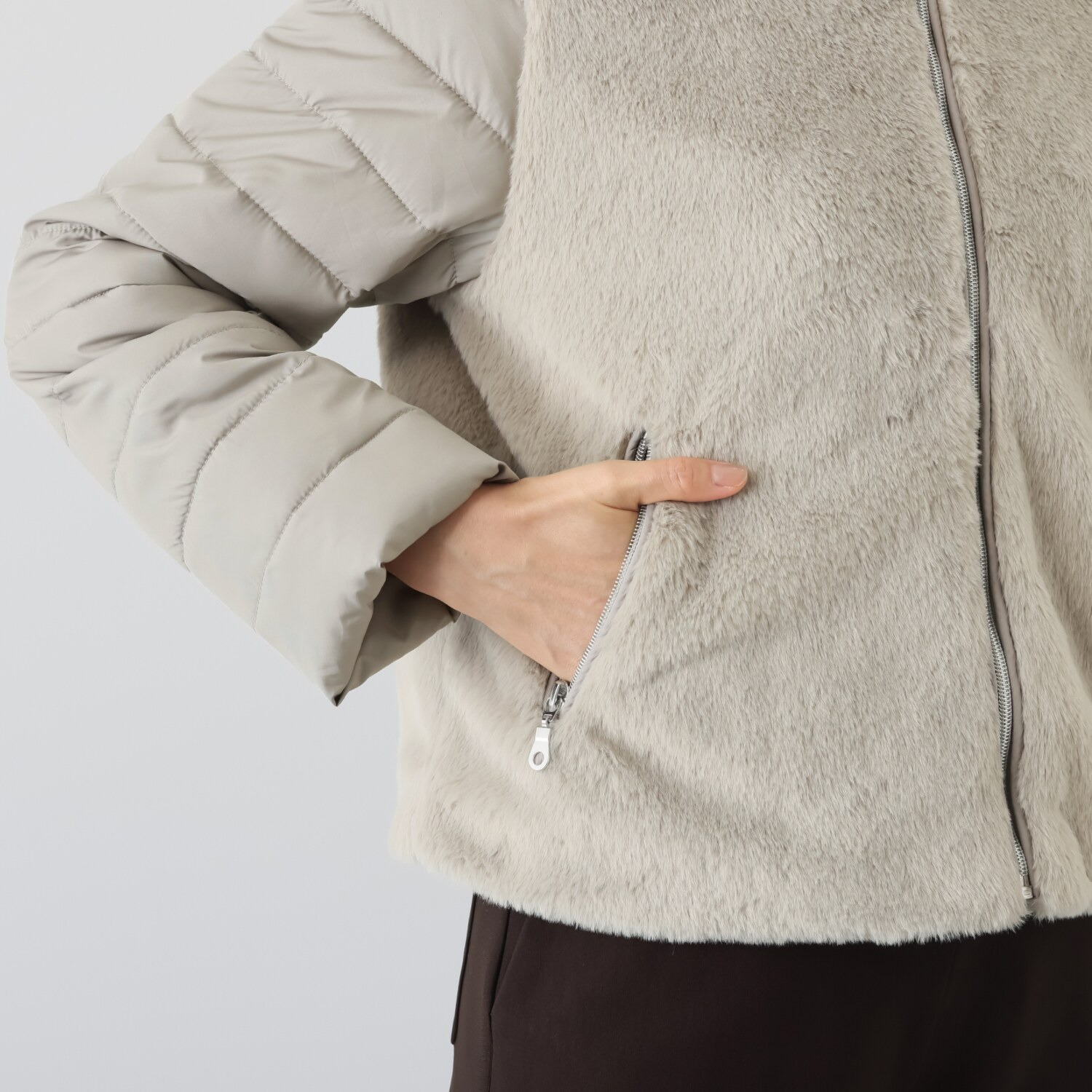 ダジュール ふんわりエコファー ブルゾン