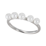 ペレフェリーク シルバー ベビー淡水パール ラインデザインリング