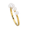 ペレフェリーク シルバー ベビー淡水パール ラインデザインリング