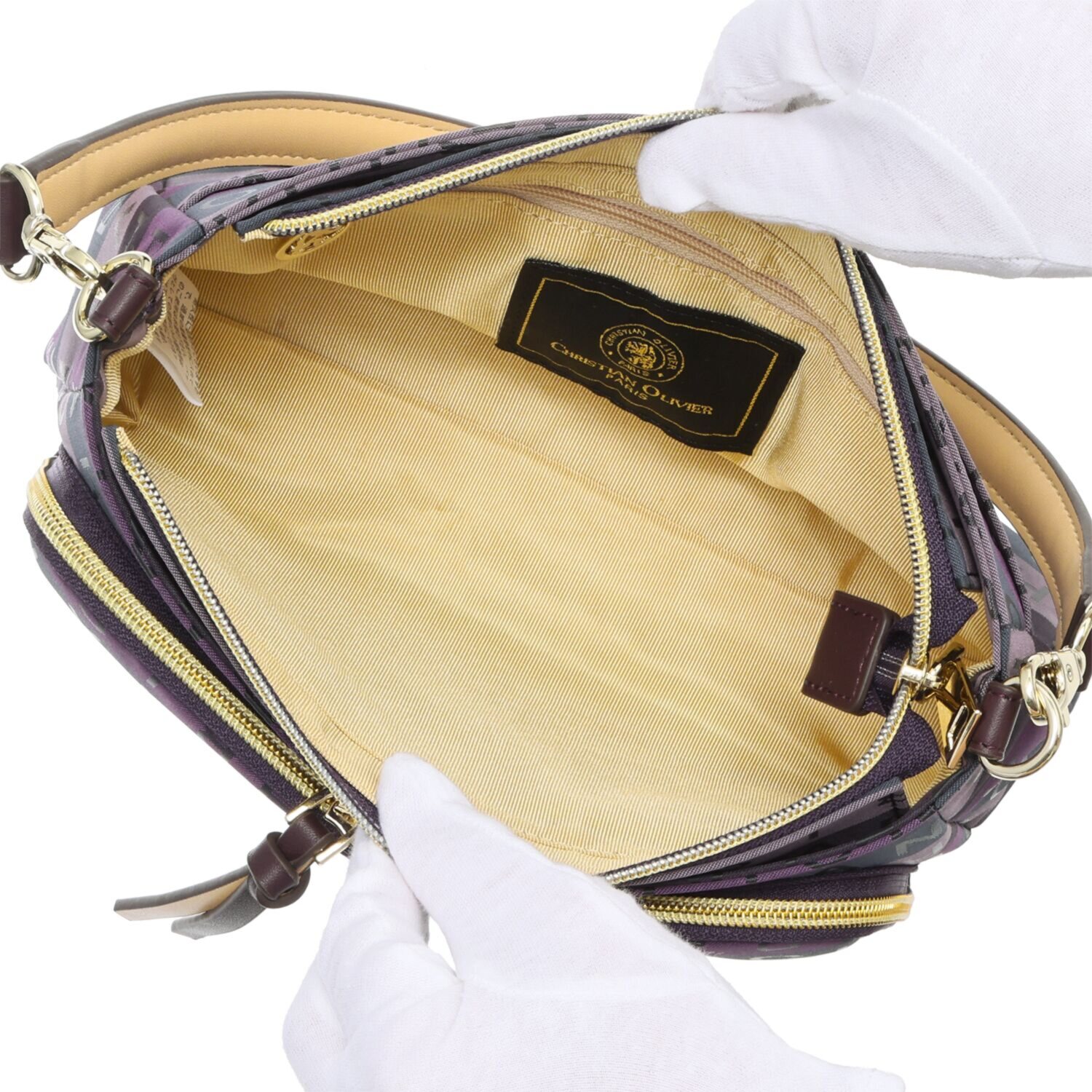 クリスチャン　オリビエ はっ水 グラデーションジャガード ２ウェイ多機能ポシェット