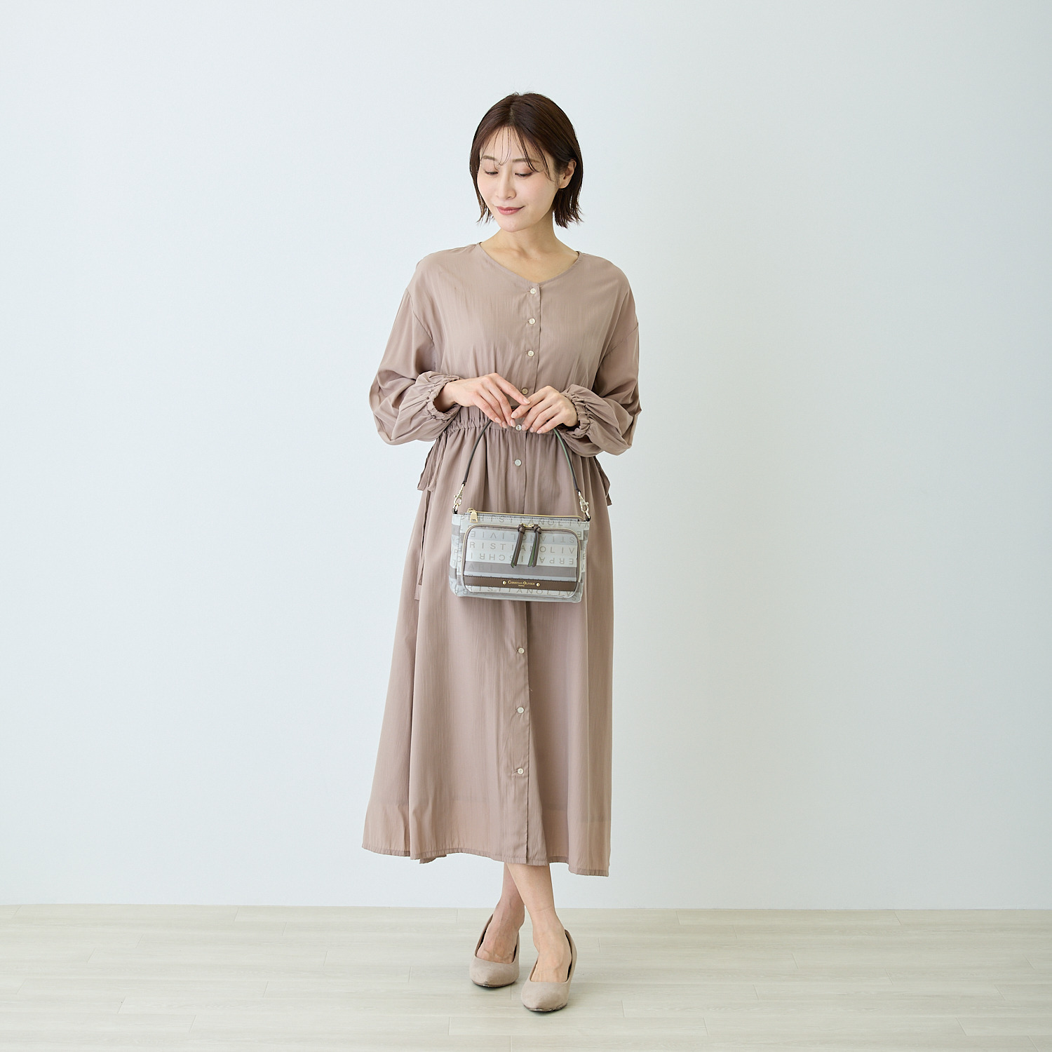 クリスチャン　オリビエ はっ水 グラデーションジャガード ２ウェイ多機能ポシェット