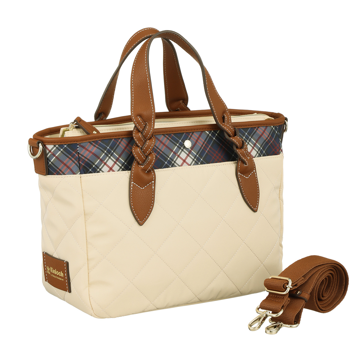 キンロック　バイ キンロックアンダーソン ダイヤモンドキルティング 編みハンドル ２ウェイトートバッグ