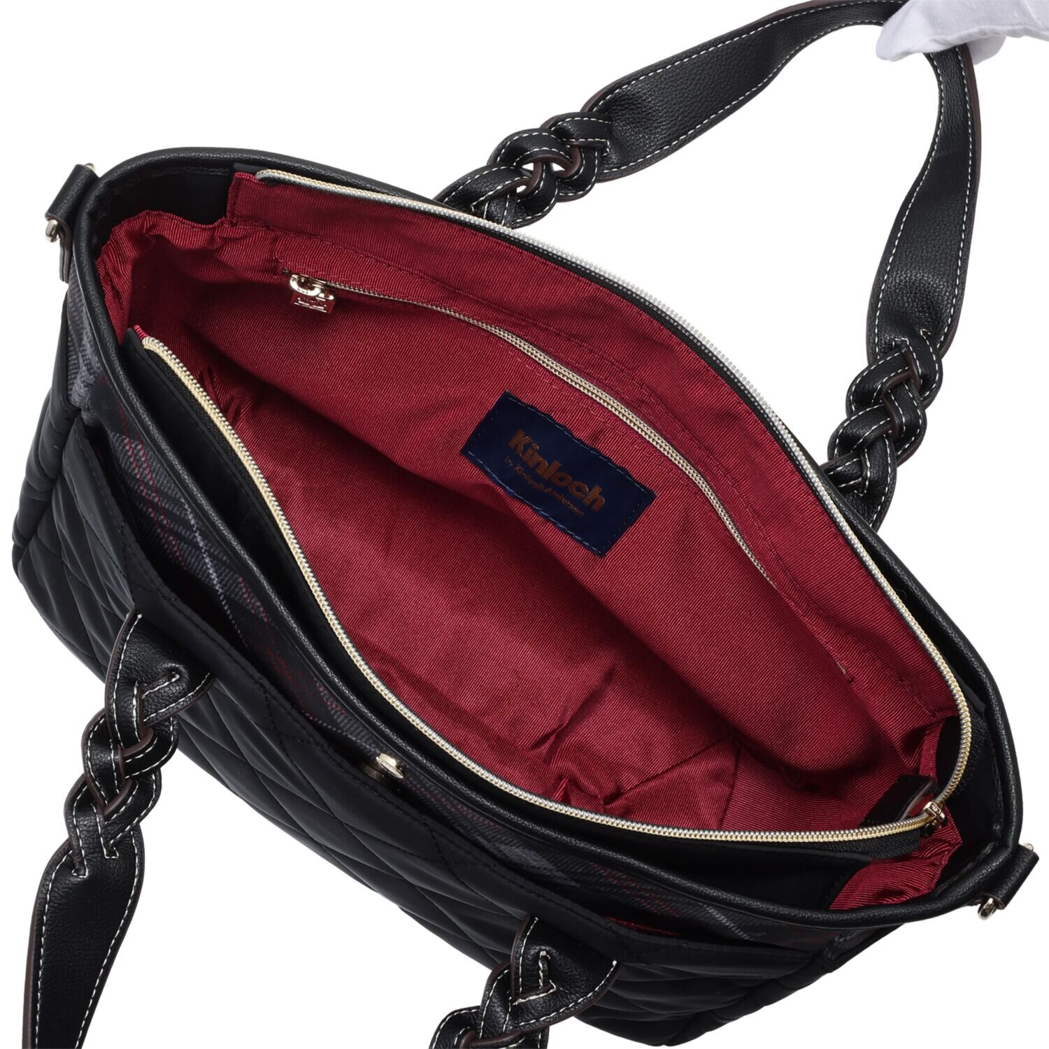 キンロック　バイ キンロックアンダーソン ダイヤモンドキルティング 編みハンドル ２ウェイトートバッグ