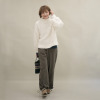 エムズ　スタイル 裏起毛ツイル バックシームアクセント 裾ドロストデザイン ベイカーセミワイドパンツ ＜股下７０ｃｍ＞