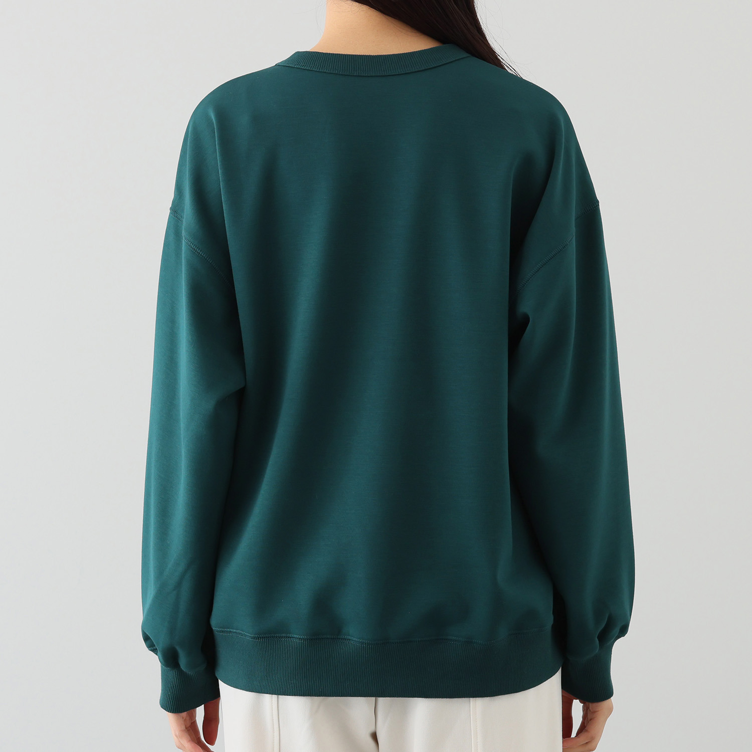 エムズ　スタイル 裏起毛ソフトジャージー 猫と馬プリントデザイン 大人のトレーナー 