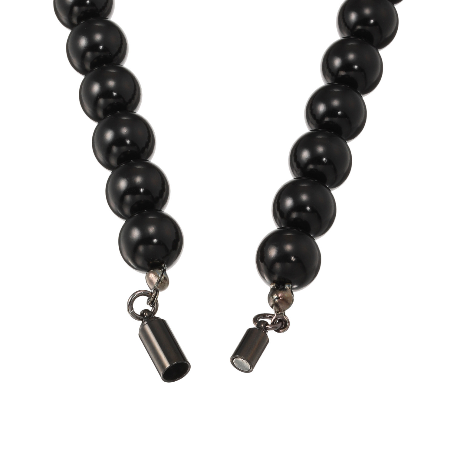 バイネイチャーサイレンス ジェット 丸玉 ネックレス