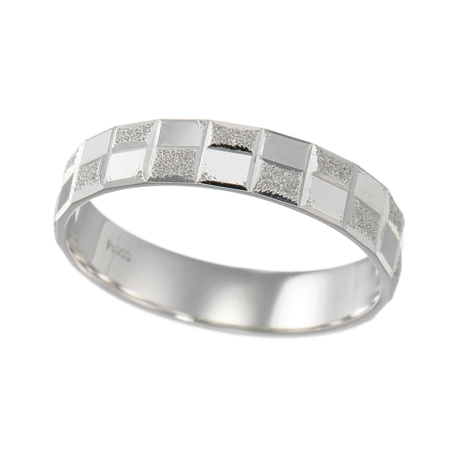 オーサムジュエリー プラチナ９００ カットデザインリング