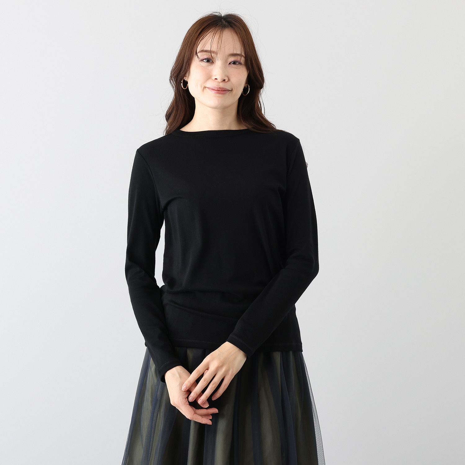 エイガールズ ＬＯＴＵＳシリーズ スビン綿混 マシュふわ（Ｒ） ボートネックプルオーバー