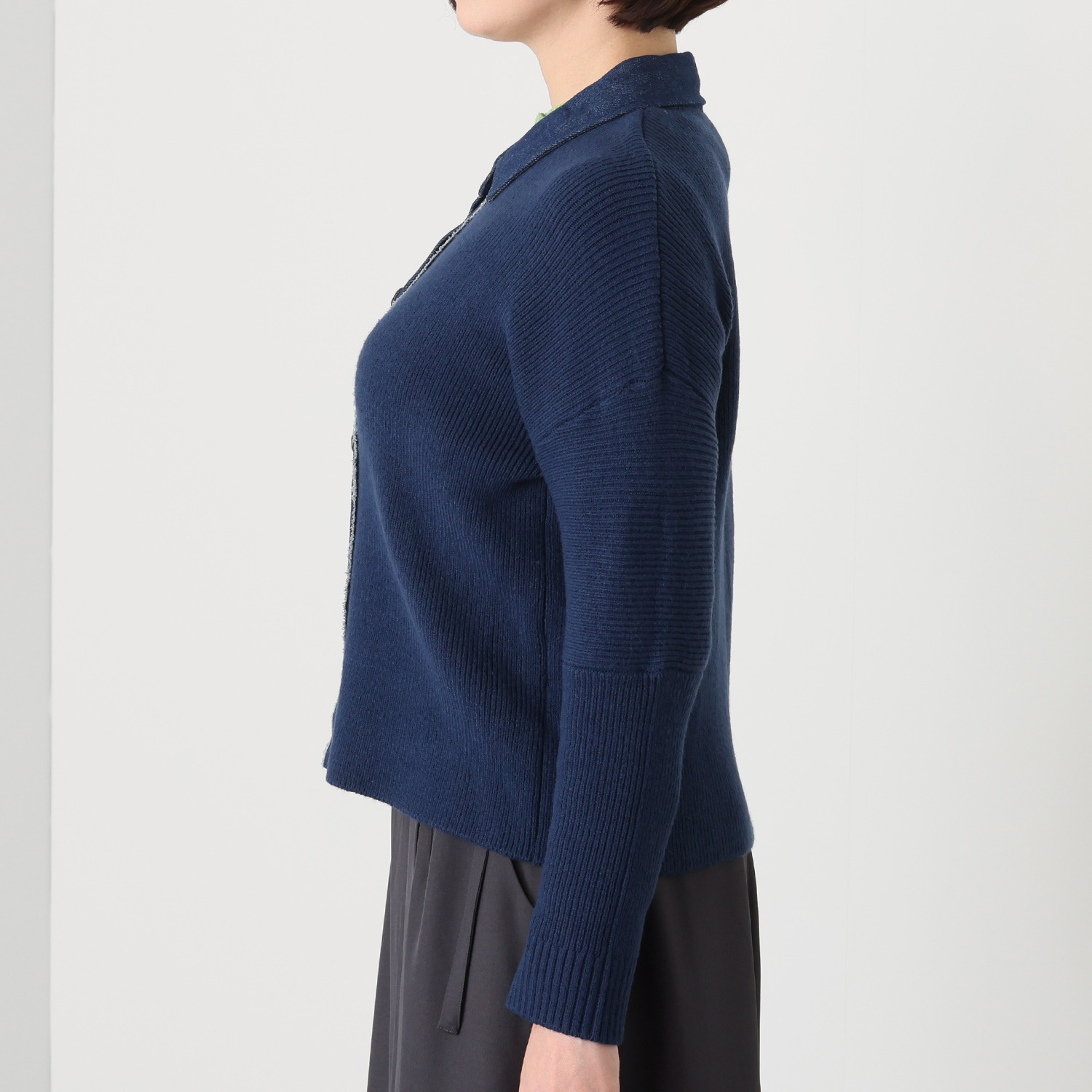 マチュート デニムで魅せる 技ありニットカーディガン