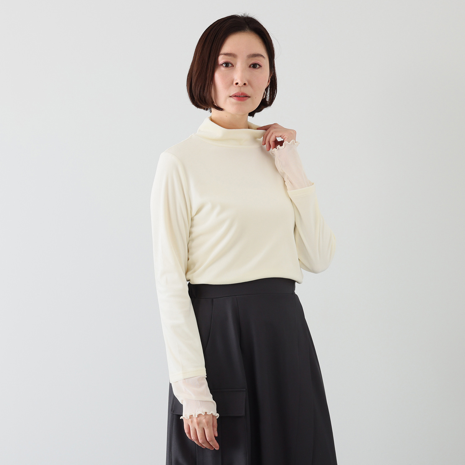 マチュート ベロアで華やぐ ドラマティック カットソープルオーバー