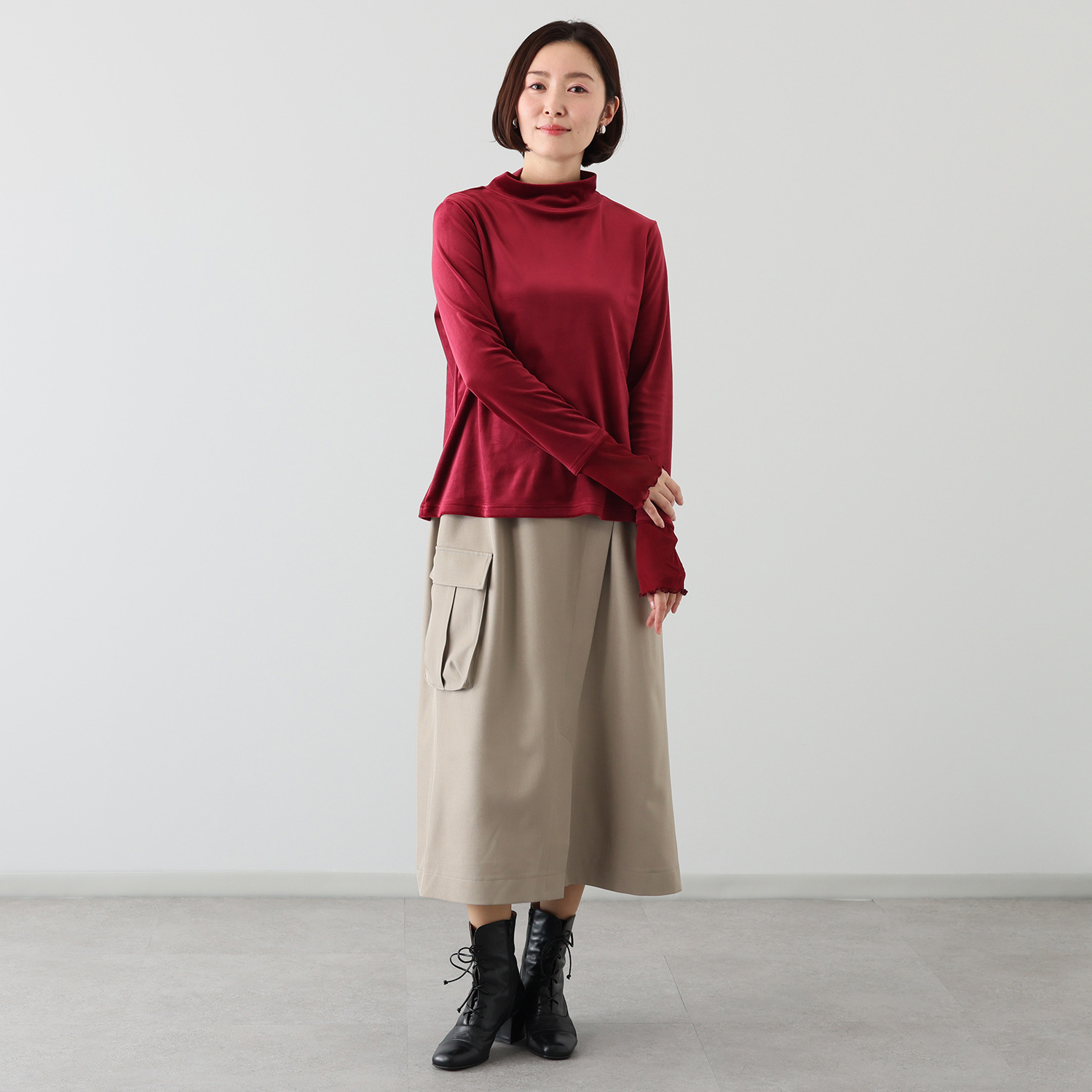 マチュート ベロアで華やぐ ドラマティック カットソープルオーバー