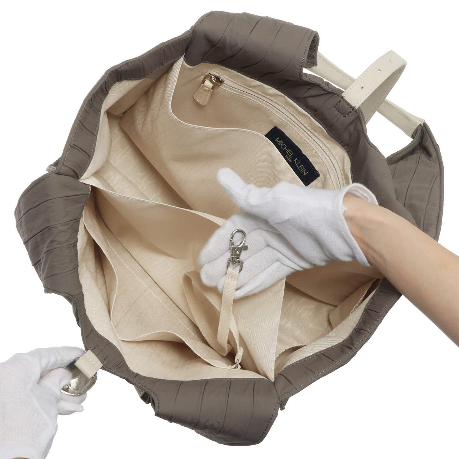 ミッシェル　クラン はっ水・軽量 シワプリーツ トートバッグ