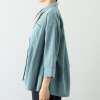 ヒロコ　デシネール 細畝シャツコール 洗い加工で柔らか仕上げ ふんわりバレルシルエット シャツジャケット