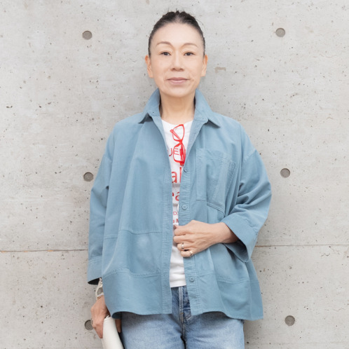 ヒロコ　デシネール 細畝シャツコール 洗い加工で柔らか仕上げ ふんわりバレルシルエット シャツジャケット