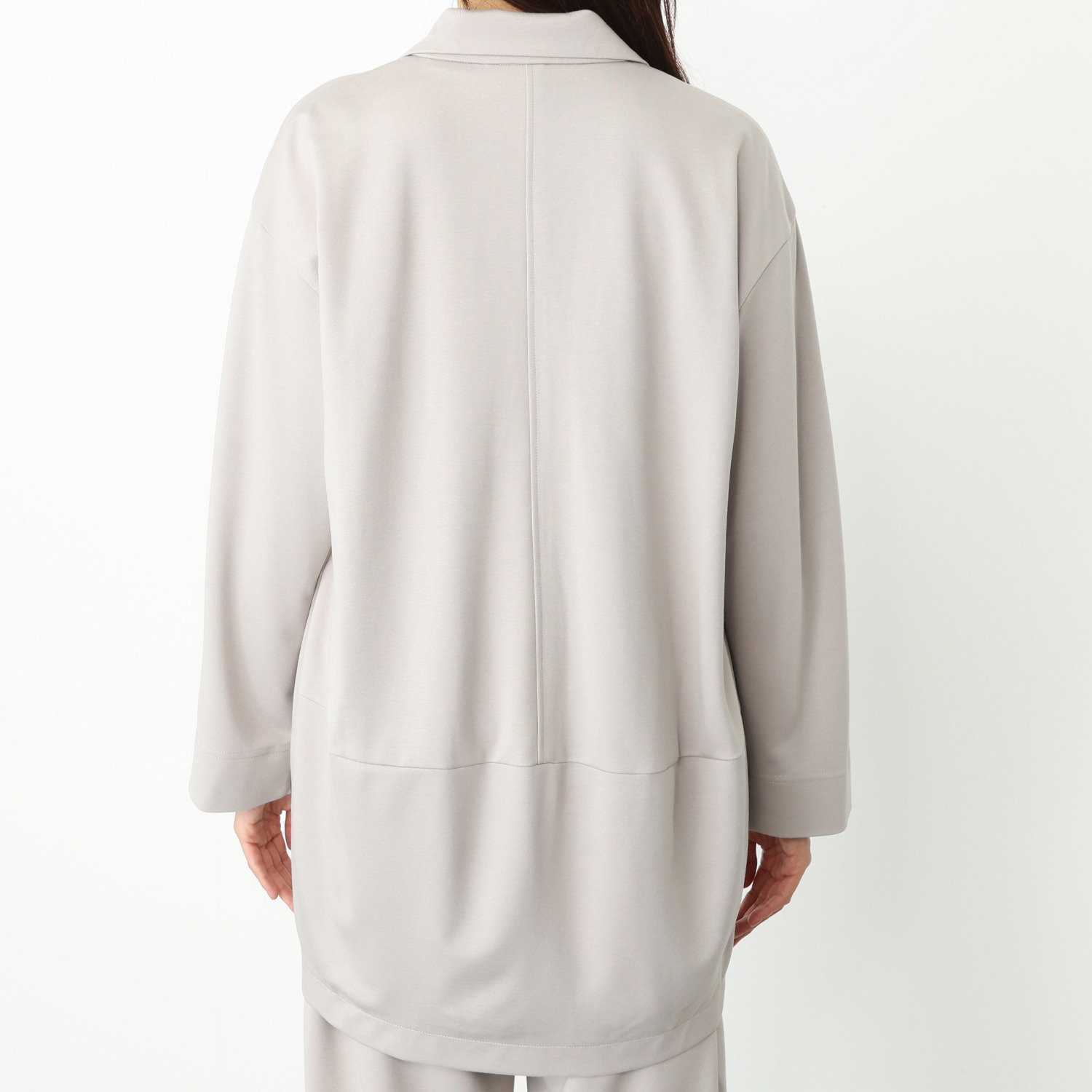 ヒロコ　デシネール なめらかスムースでつくる バレルシルエット ふんわり羽織る 大人のテーラード カーディガンジャケット