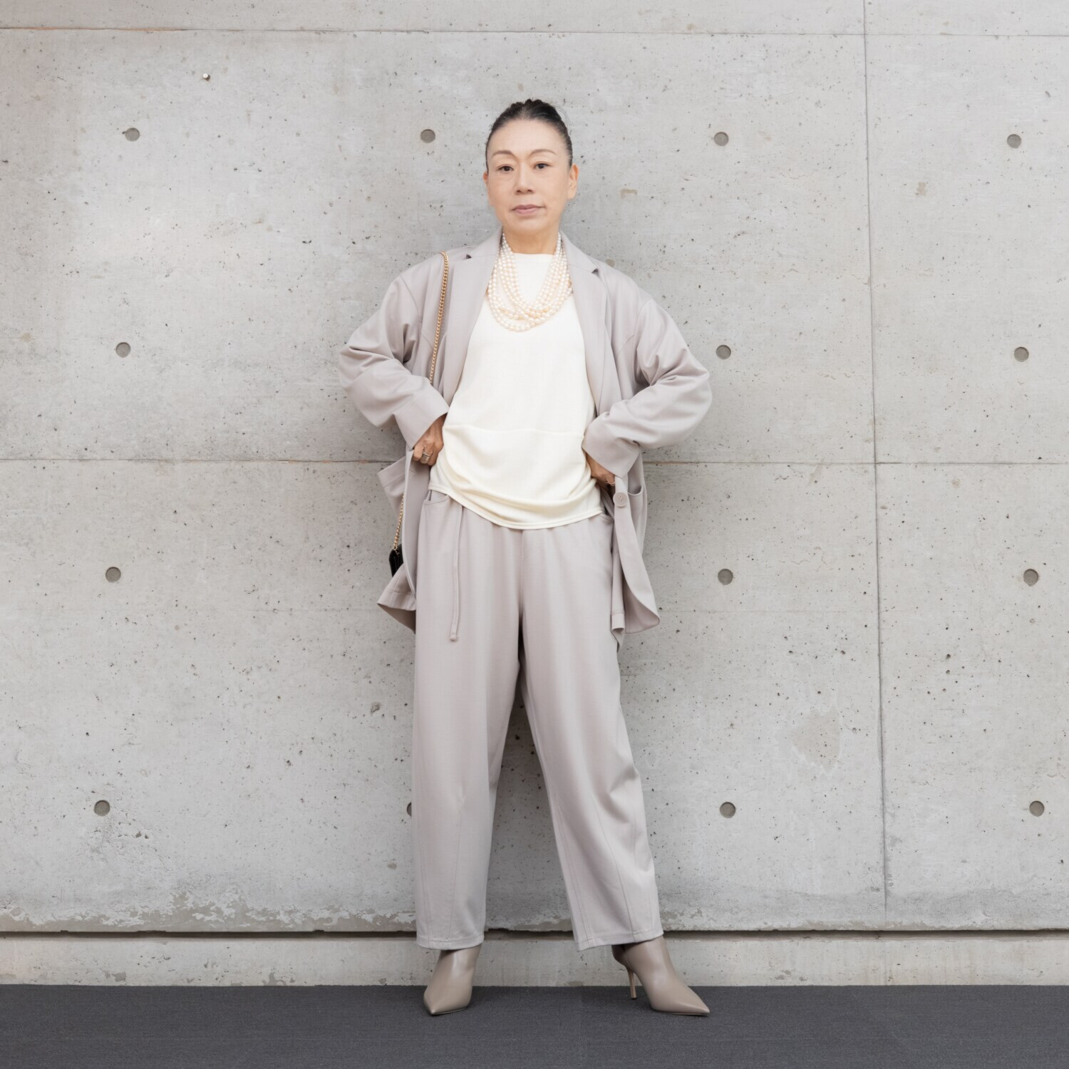 ヒロコ　デシネール なめらかスムースでつくる バレルシルエット ふんわり羽織る 大人のテーラード カーディガンジャケット