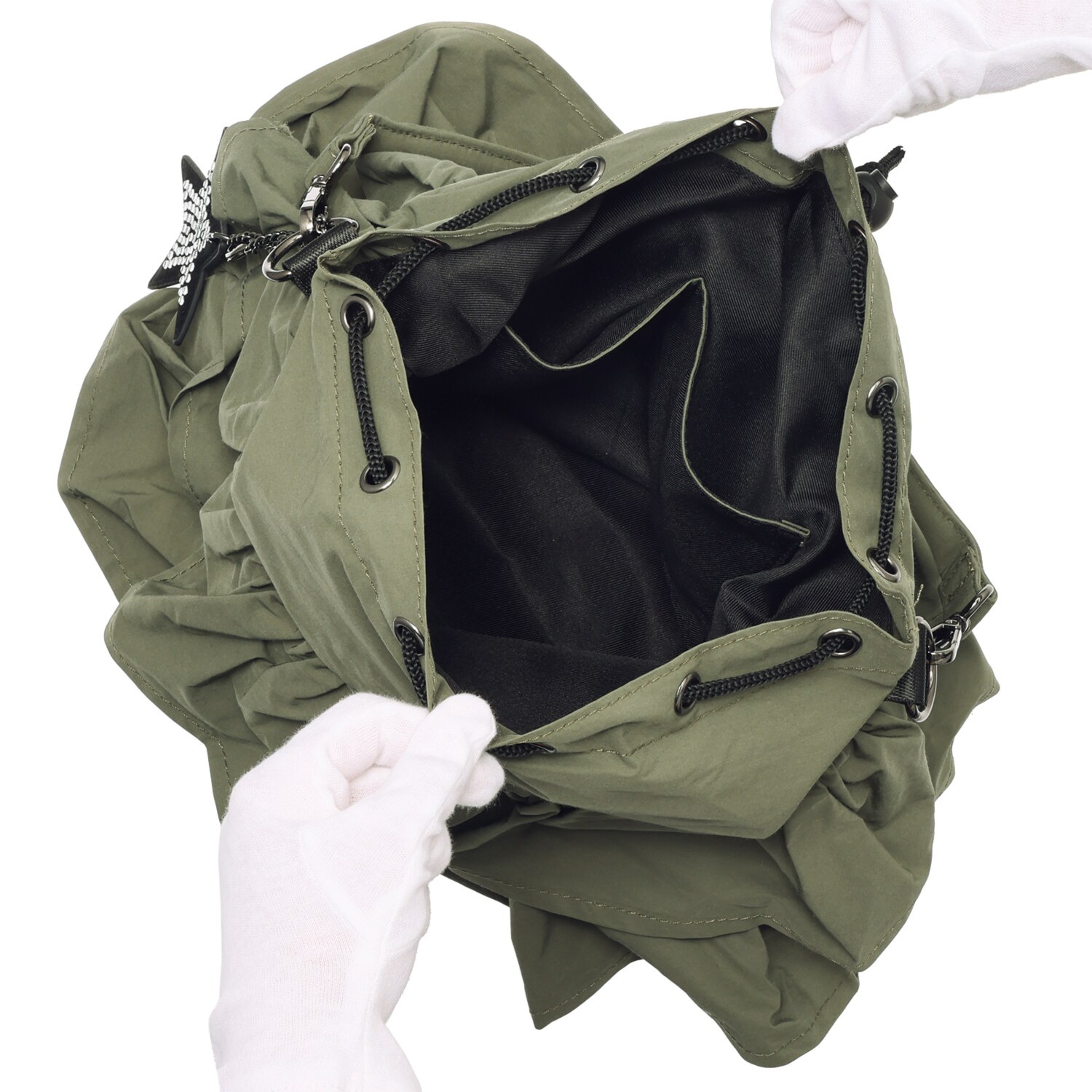 グッシオイタリー ２ウェイフリル巾着 ミニショルダーバッグ ＜星形チャーム付＞