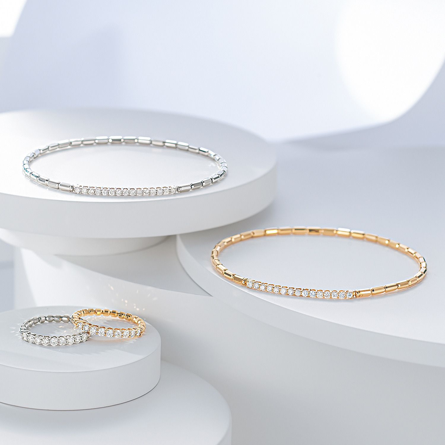 ディーラリエ ０．３カラットＵＰ ダイヤモンド ディーエラスティック ブレスレット