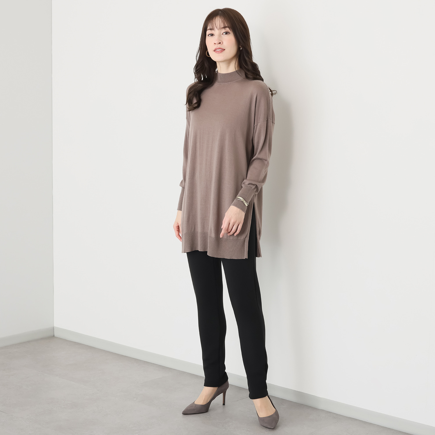 ピーツー 純日本製 ピーツー史上一番の暖かさ もこもこ裏起毛 スリムパンツ ＜股下６８ｃｍ＞