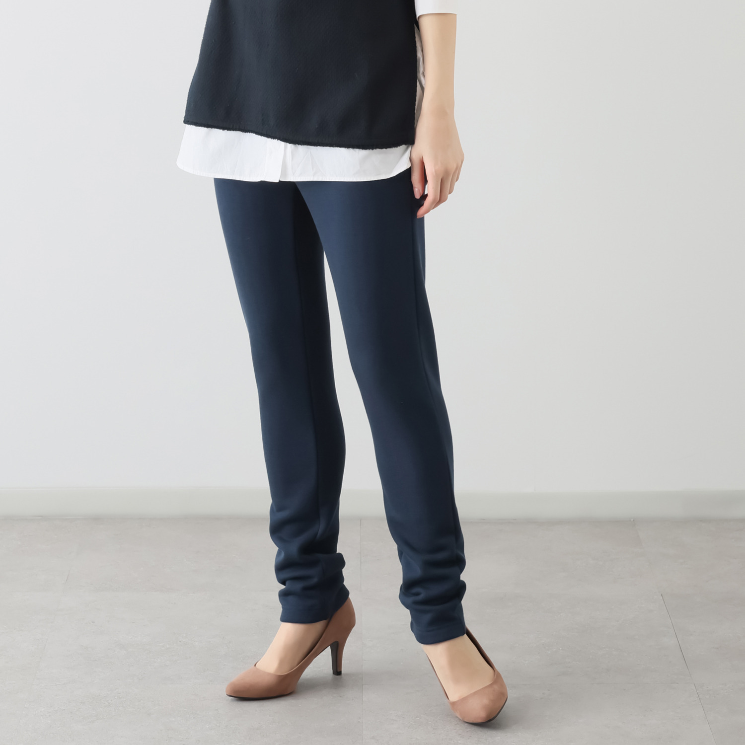 ピーツー 純日本製 ピーツー史上一番の暖かさ もこもこ裏起毛 スリムパンツ ＜股下７４ｃｍ＞