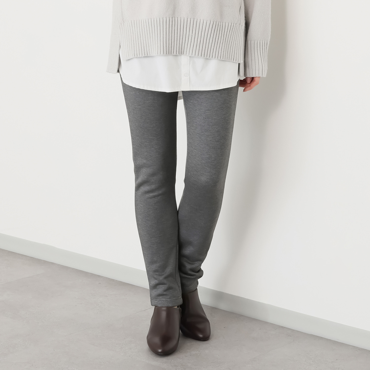 ピーツー 純日本製 ピーツー史上一番の暖かさ もこもこ裏起毛 スリムパンツ ＜股下７４ｃｍ＞