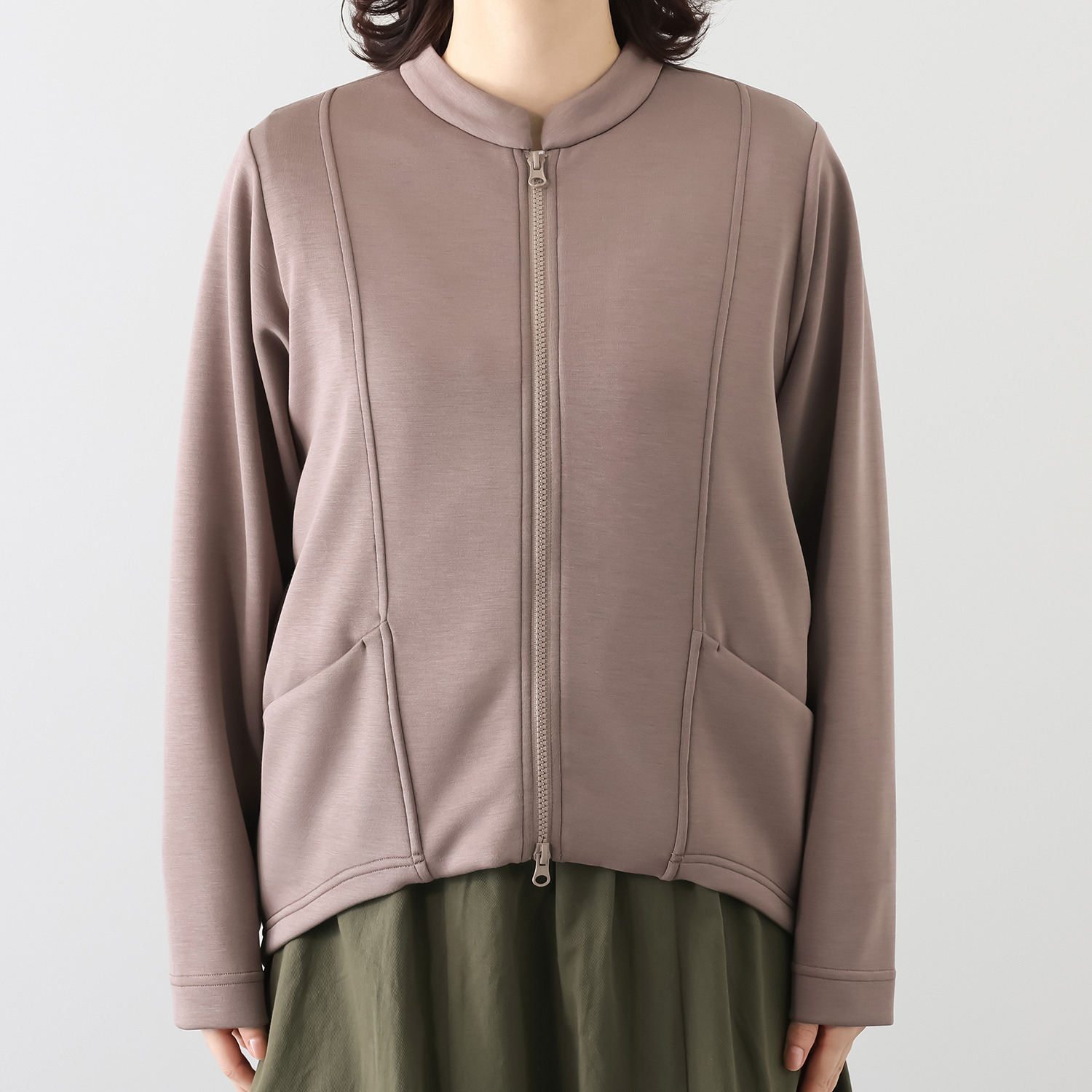 ゼラールスポーツ 新鮮シルエット！ ファインループジャージー ラウンドフォルム ライダースジャケット