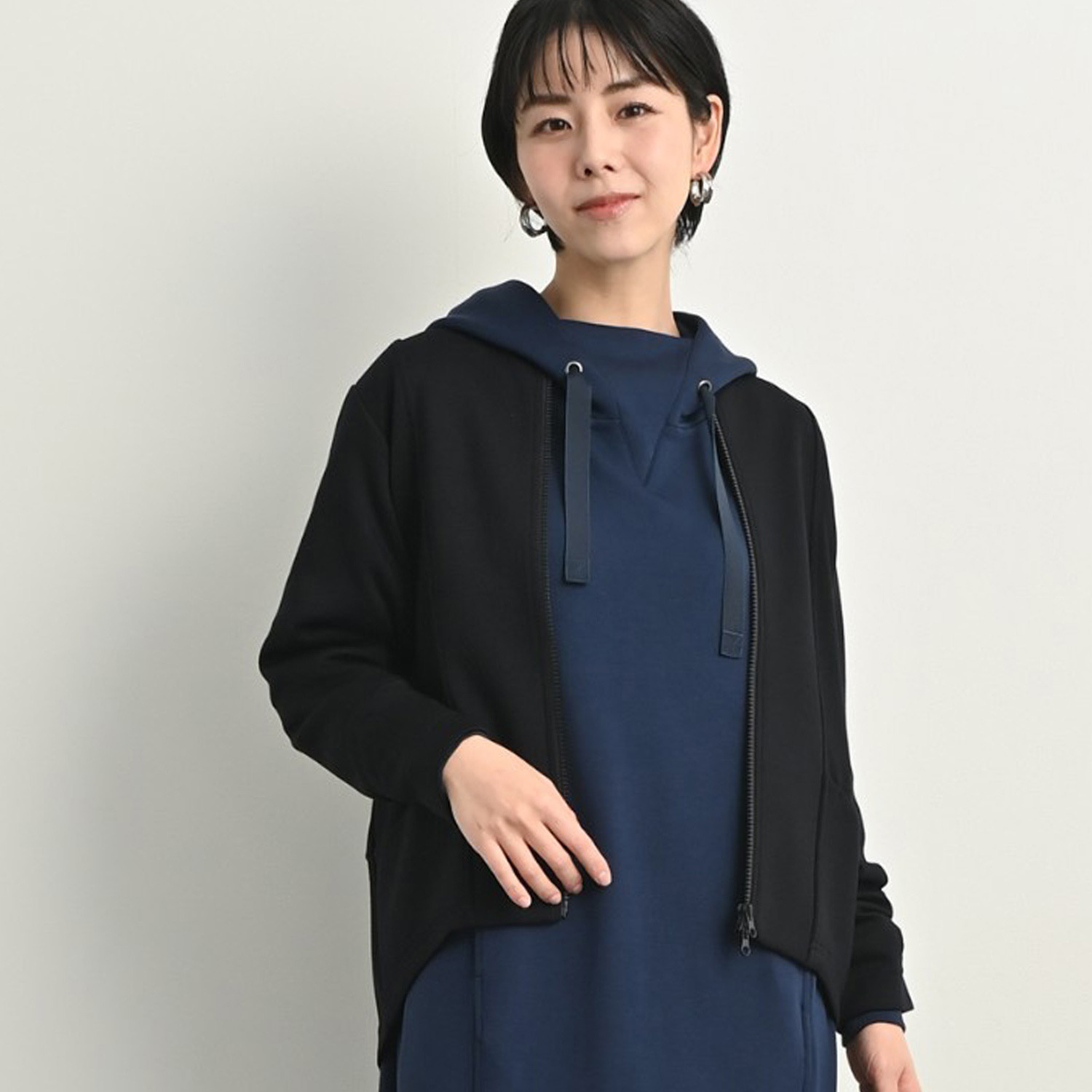 ゼラールスポーツ 新鮮シルエット！ ファインループジャージー ラウンドフォルム ライダースジャケット