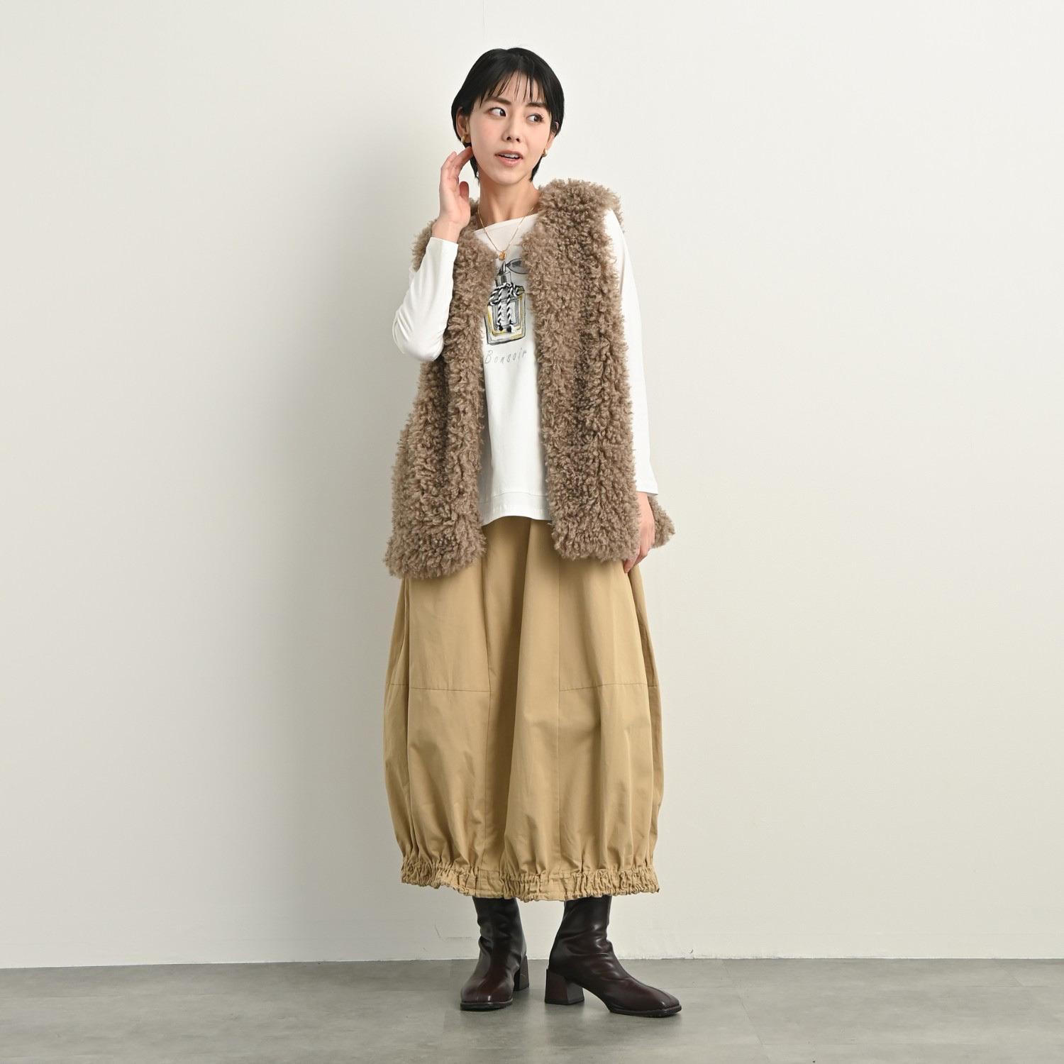 ゼラールスポーツ コットン１００％ 刺しゅうモティーフ ロングスリーブ プルオーバー