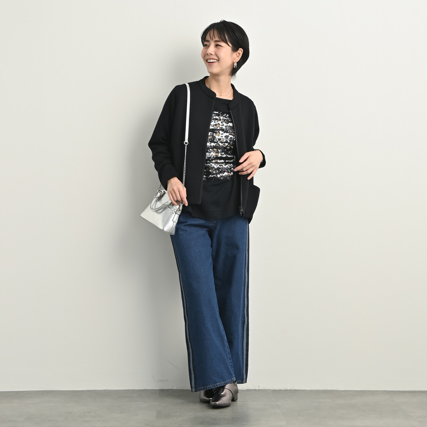 ゼラールスポーツ コットン１００％ 刺しゅうモティーフ ロングスリーブ プルオーバー