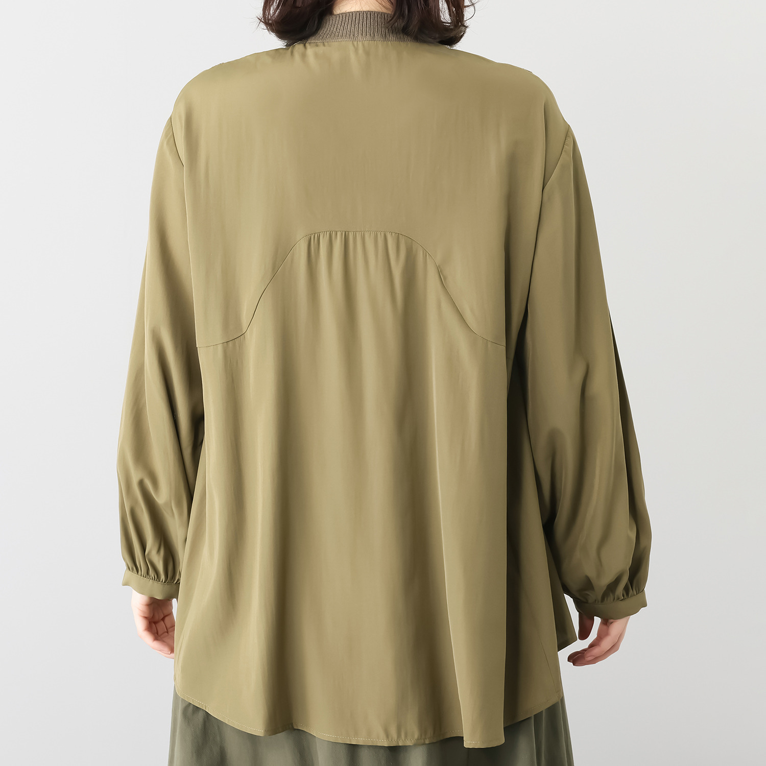 ゼラールスポーツ ニットドッキング レイヤード風デザイン チュニックブラウス