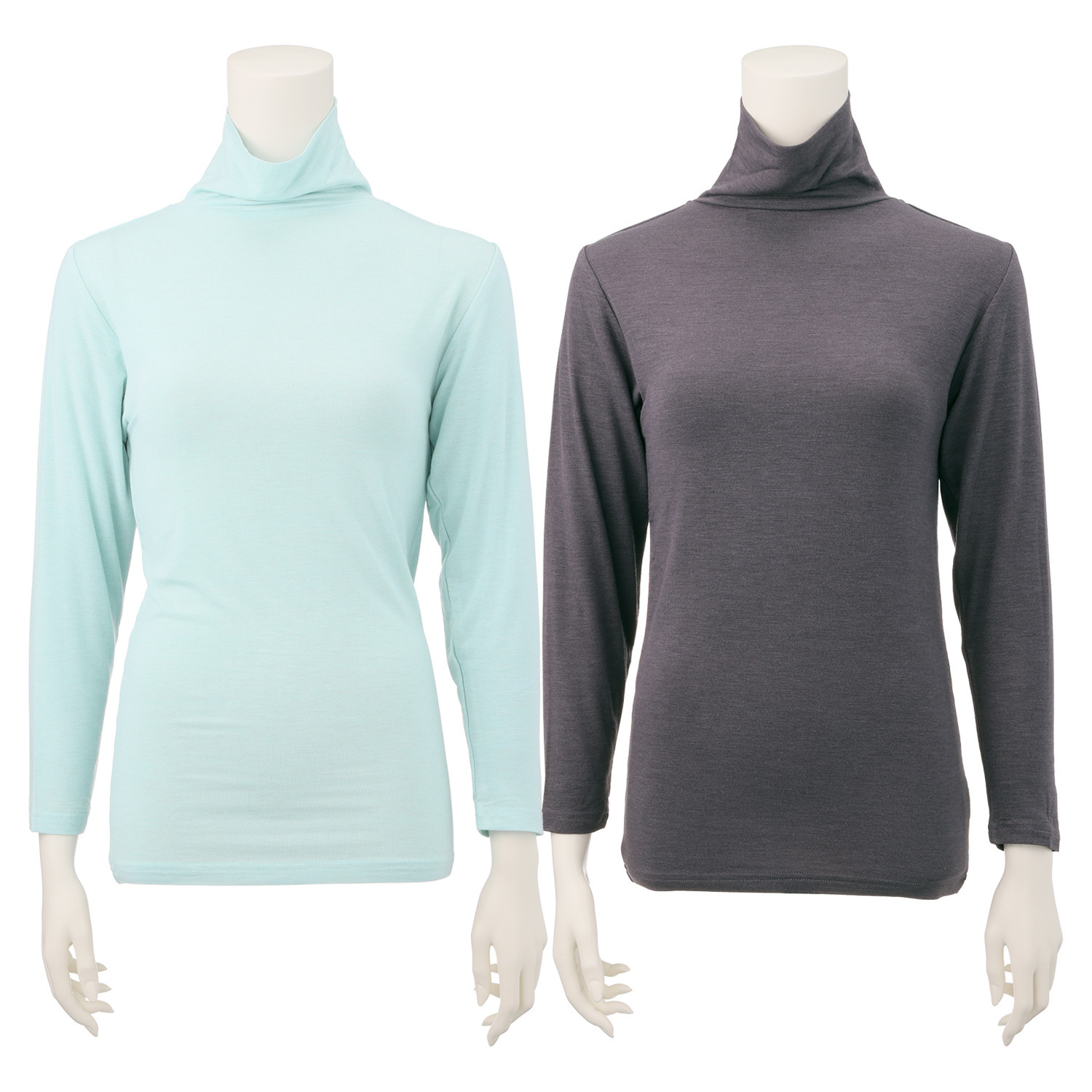 ジュエル 至福の柔らかさ ヒアルロン酸加工　Ｗ重ね タートルネック２枚組