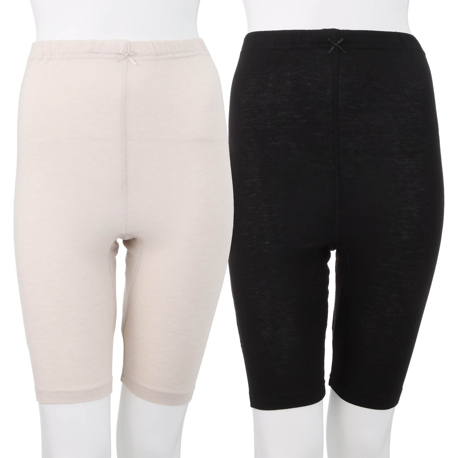 ジュエル 至福の柔らかさ ヒアルロン酸加工　Ｗ重ね 五分丈ボトム２枚組