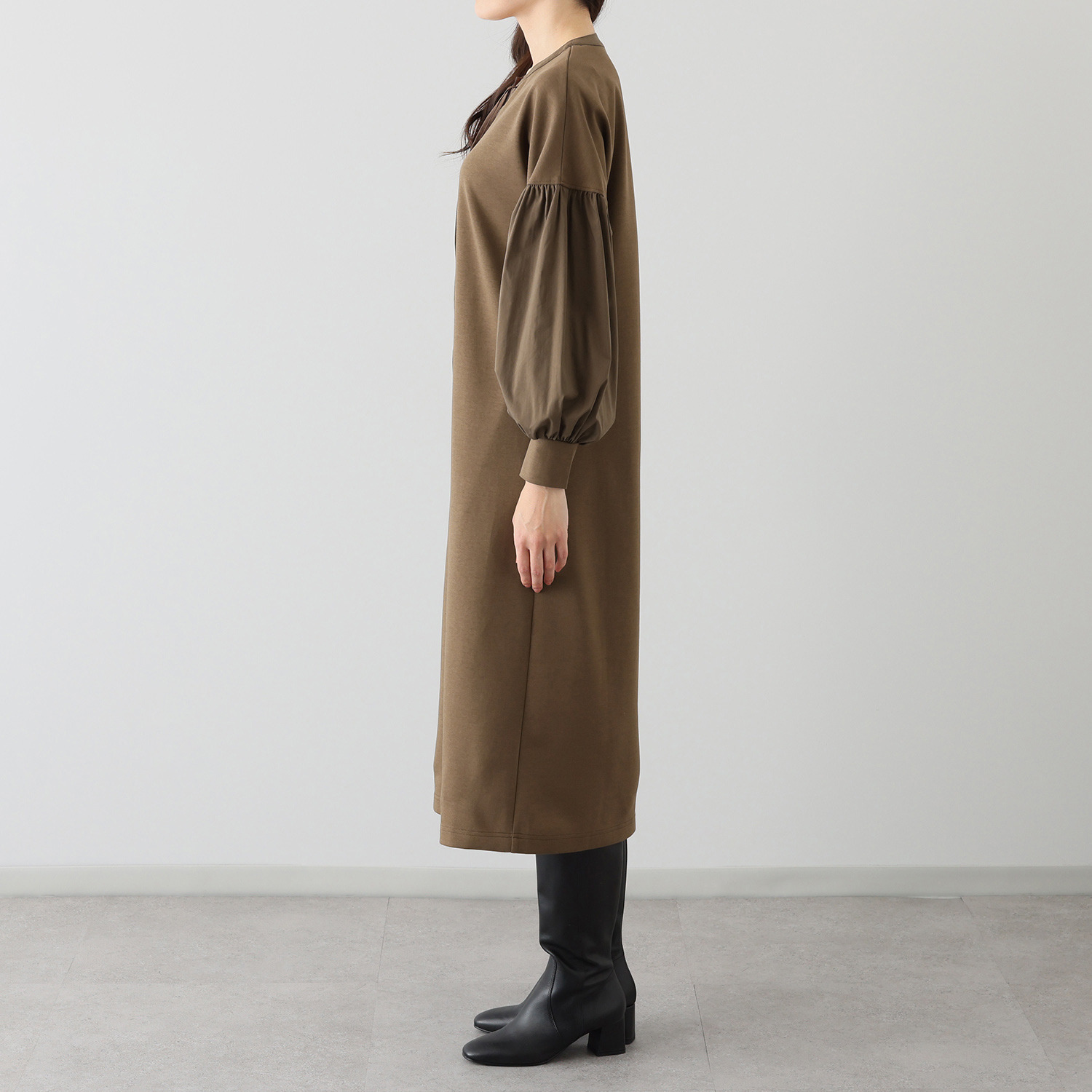 キョウコ　ヒガ 異素材ミックス ロングワンピース