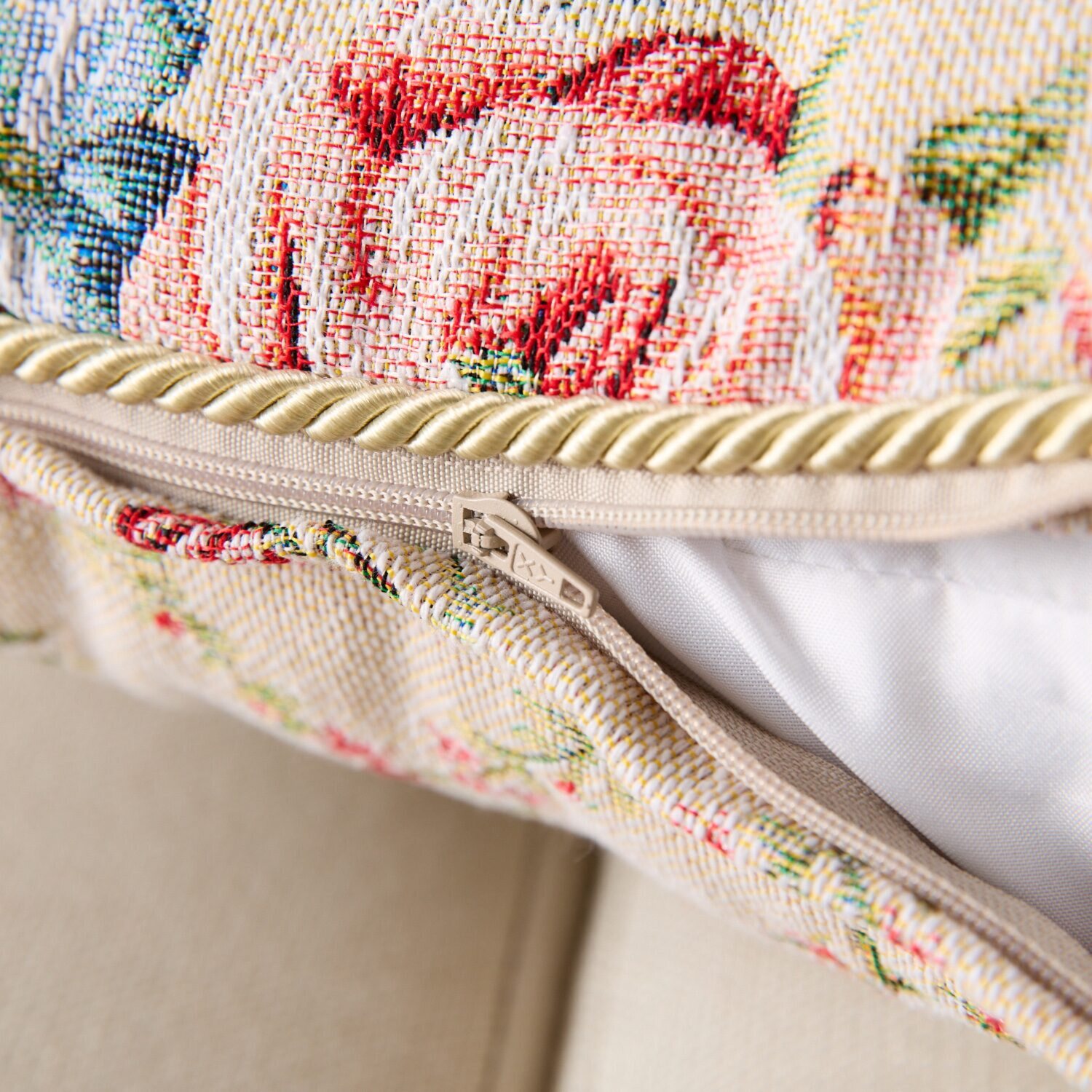 リバーシブル ゴブラン織クッション ２色組