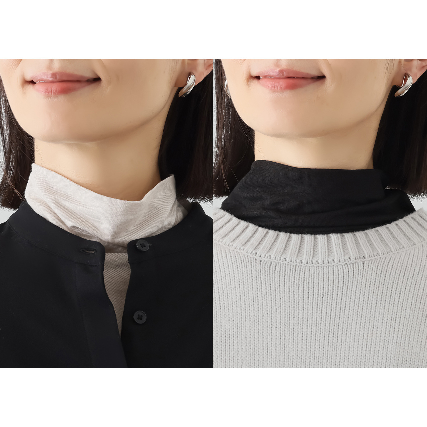 ジュエル 至福の柔らかさ ヒアルロン酸加工　Ｗ重ね ネックウォーマー２枚組